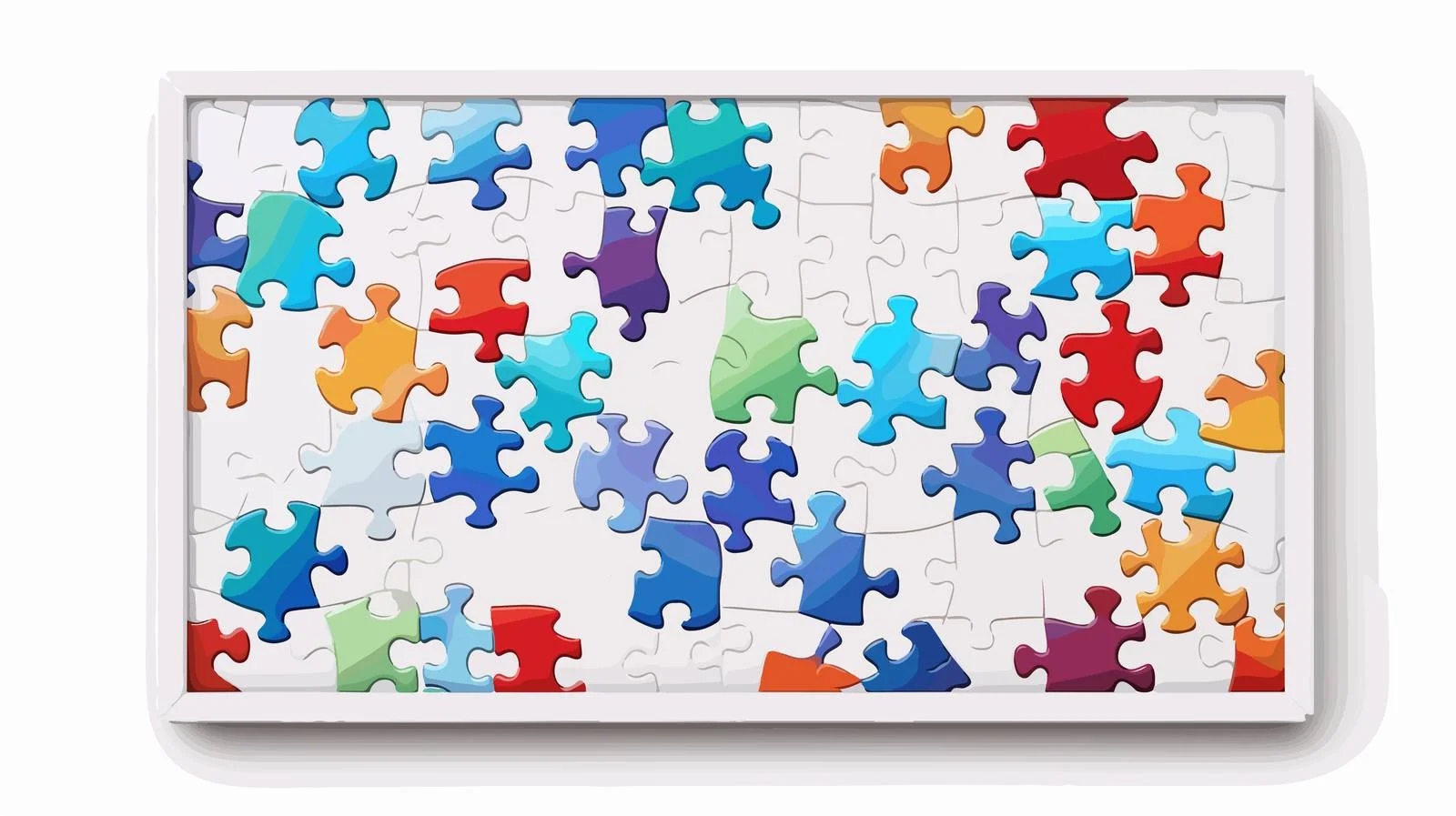 Overlap Jigsaw Puzzle Mockup — free download from Dotvec