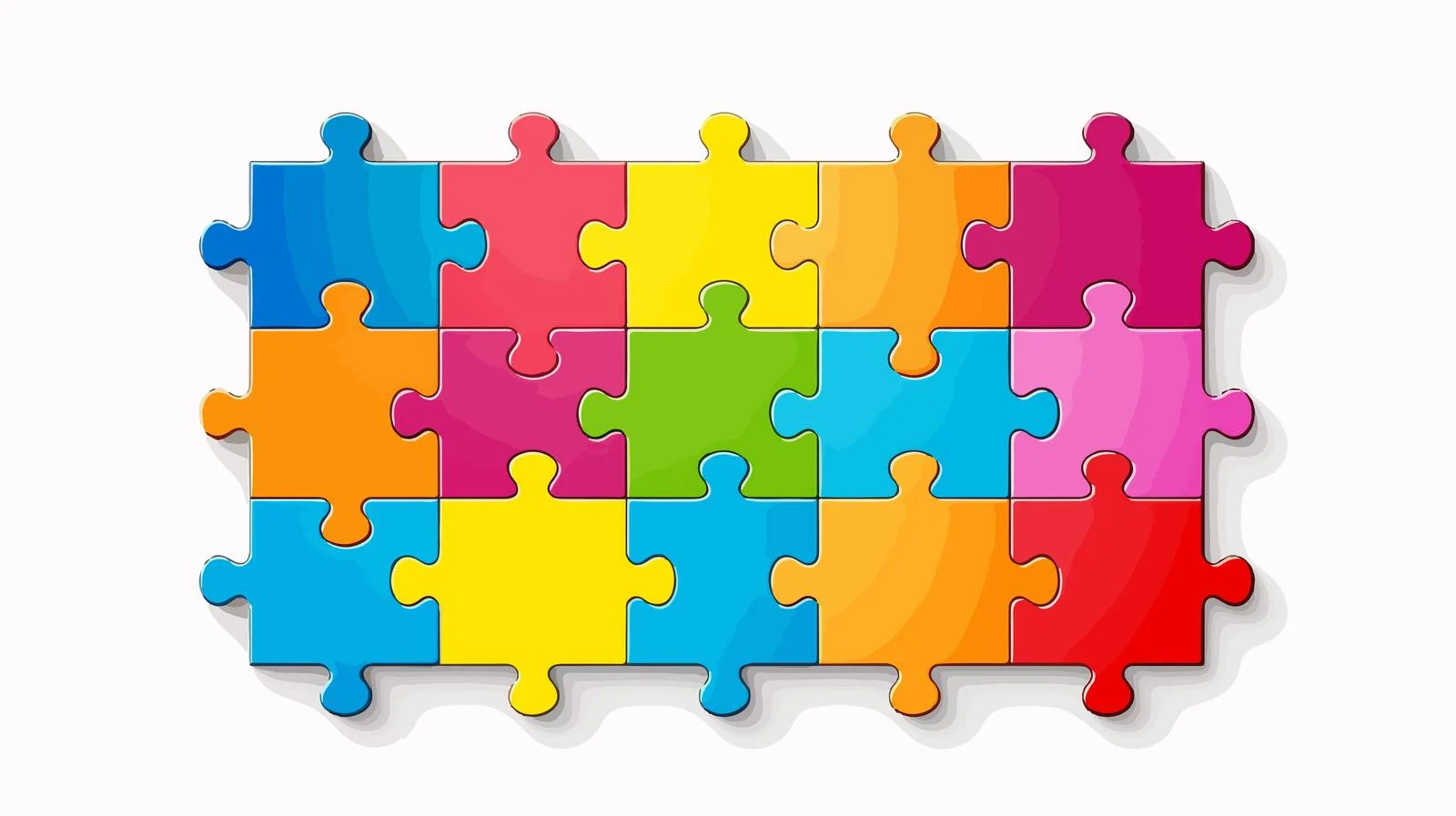 Jigsaw Puzzle Mockup for Overlapping Puzzles — free download from Dotvec