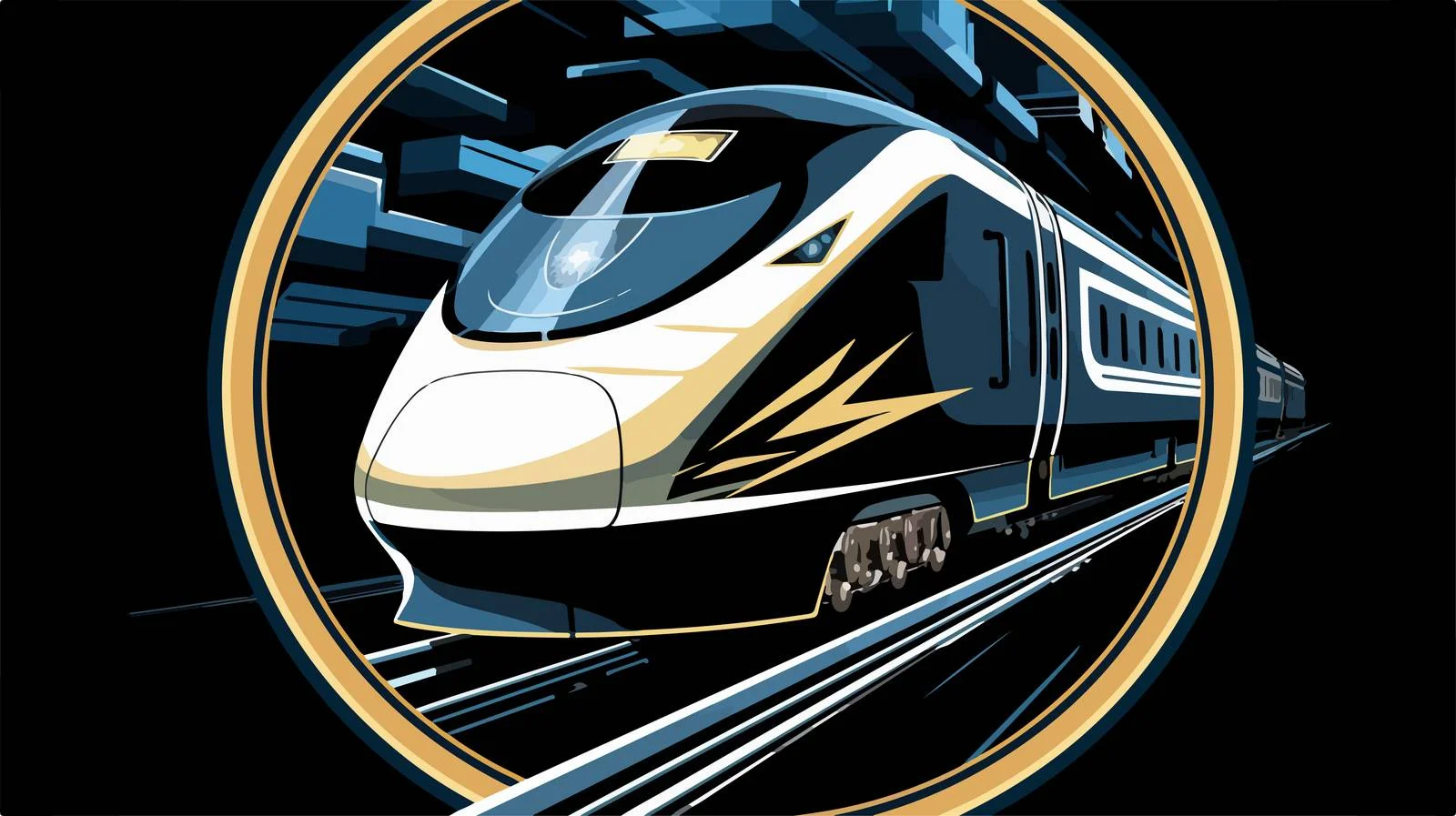 High-speed Electric Train Logo — free download from Dotvec