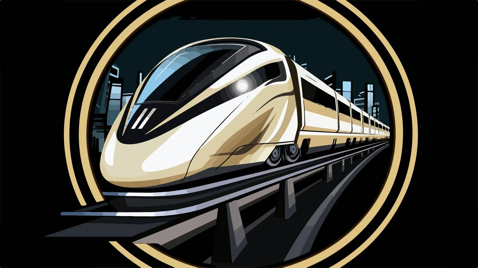 Modern Electric Train Logo — free download from Dotvec