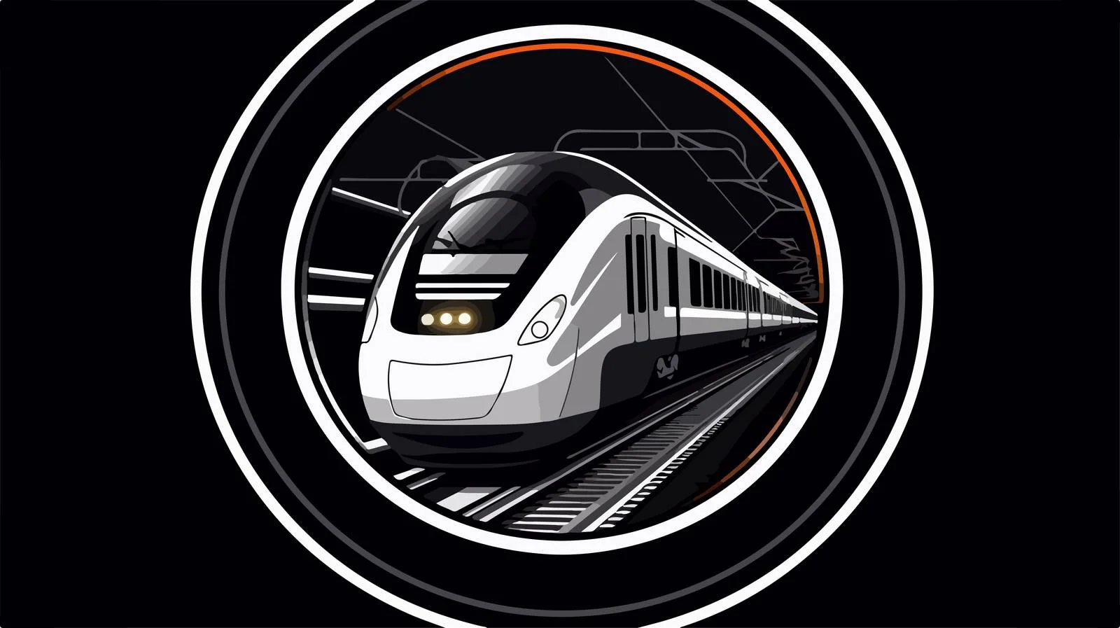 Modern Electric Train Logo — free download from Dotvec