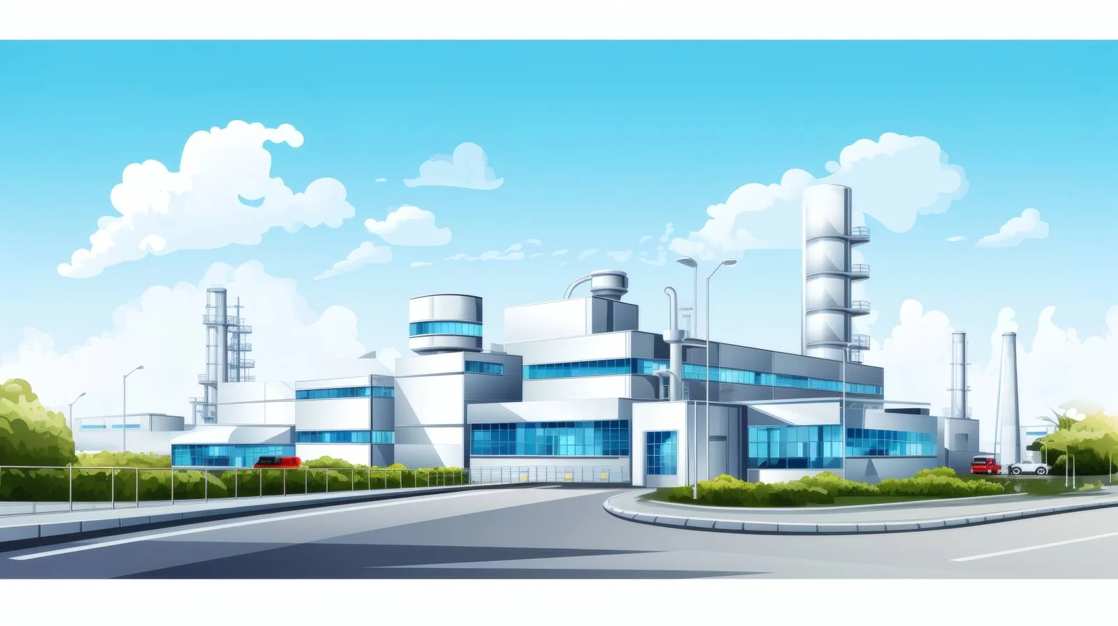 State-of-the-Art Pharmaceutical Facility on White Background — free download from Dotvec