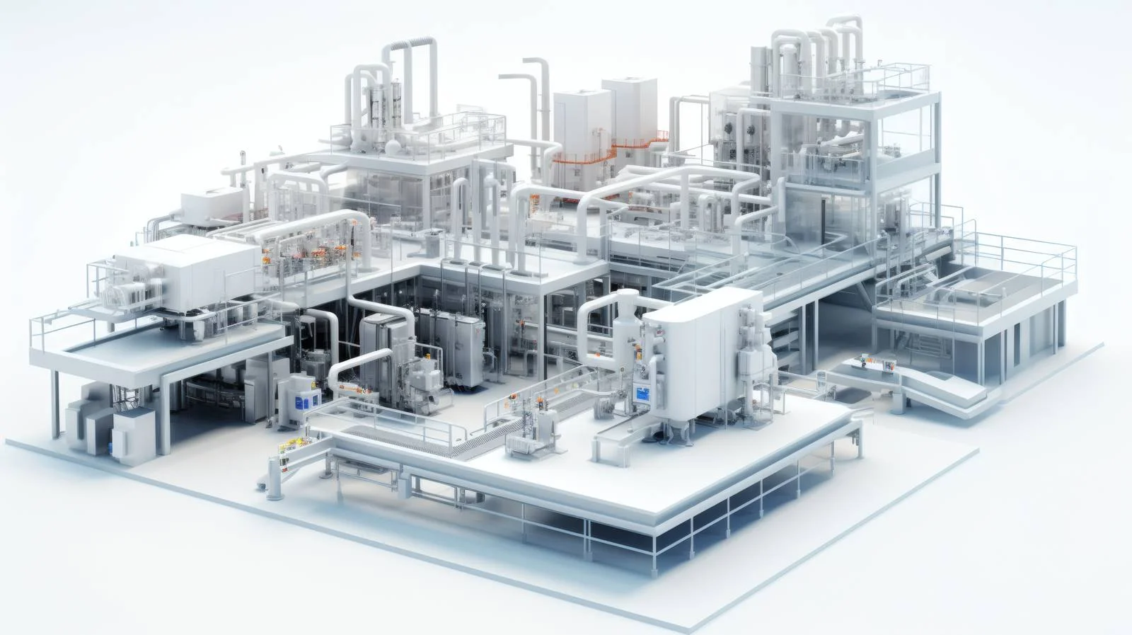 State-of-the-Art Pharmaceutical Plant on White Background — free download from Dotvec