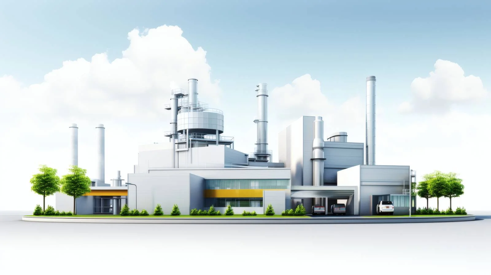 State-of-the-Art Pharmaceutical Facility on White Background — free download from Dotvec