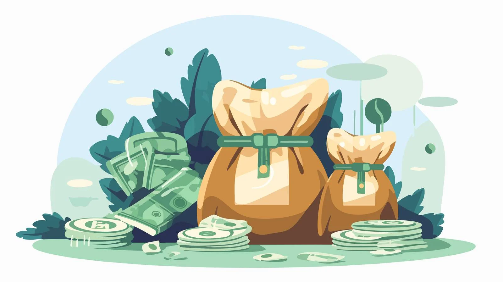 Financial Wealth Displayed with Currency — free download from Dotvec