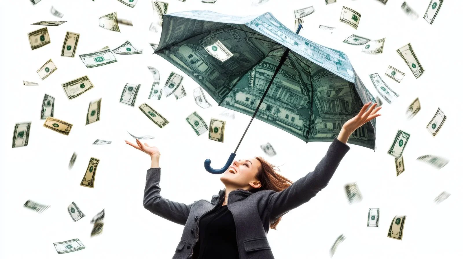 Cash Shower on Plain Background — free download from Dotvec