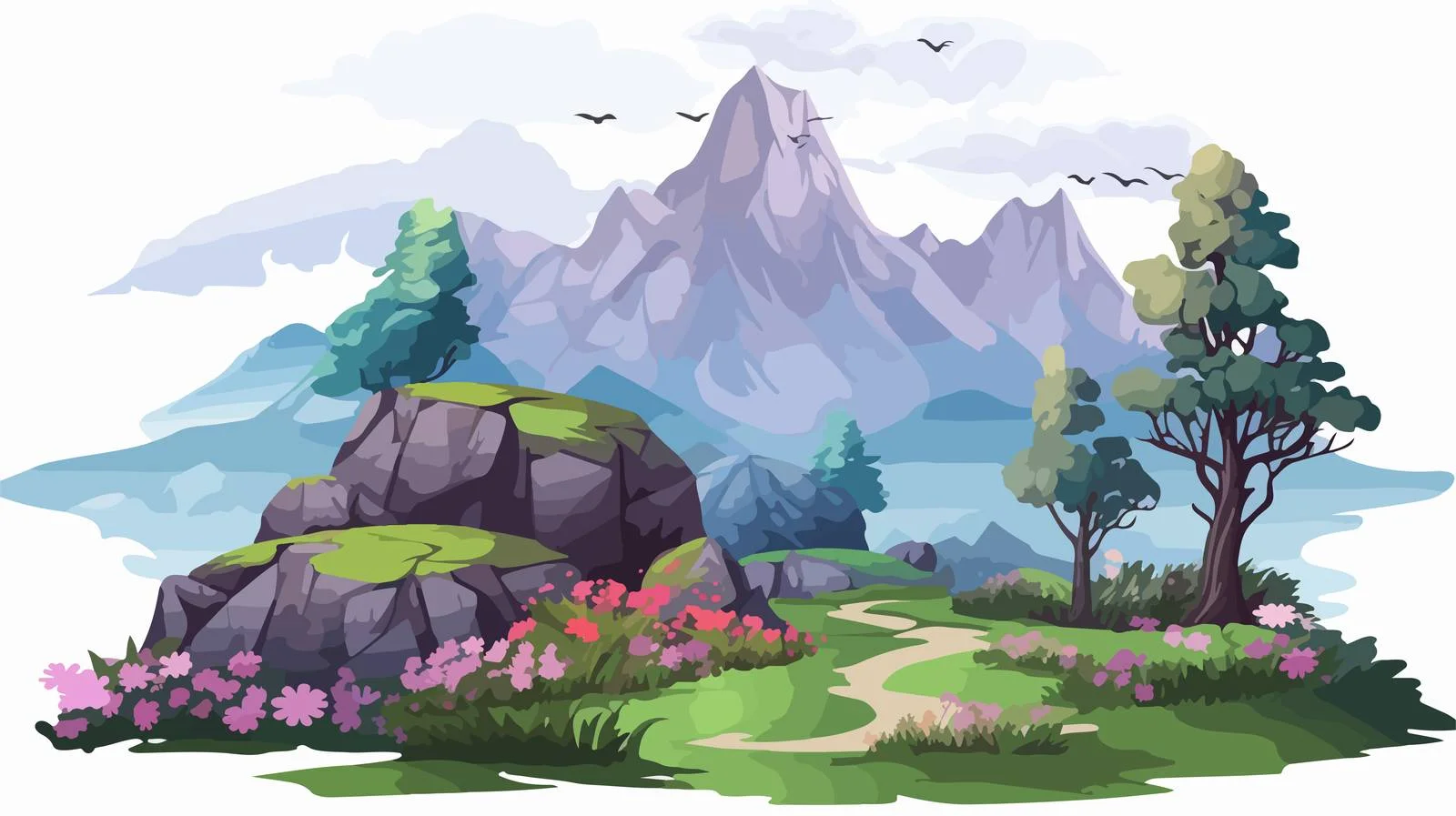 Serene Mountain Landscape — free download from Dotvec