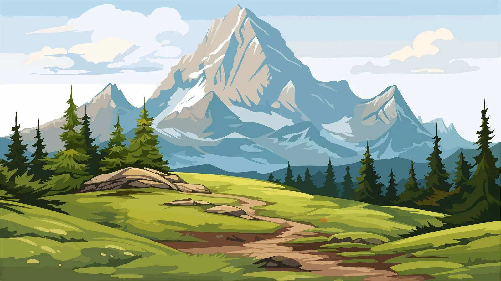 Serene Mountain Landscape — free download from Dotvec