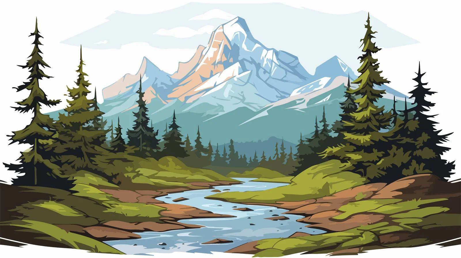 Serene Mountain Landscape — free download from Dotvec