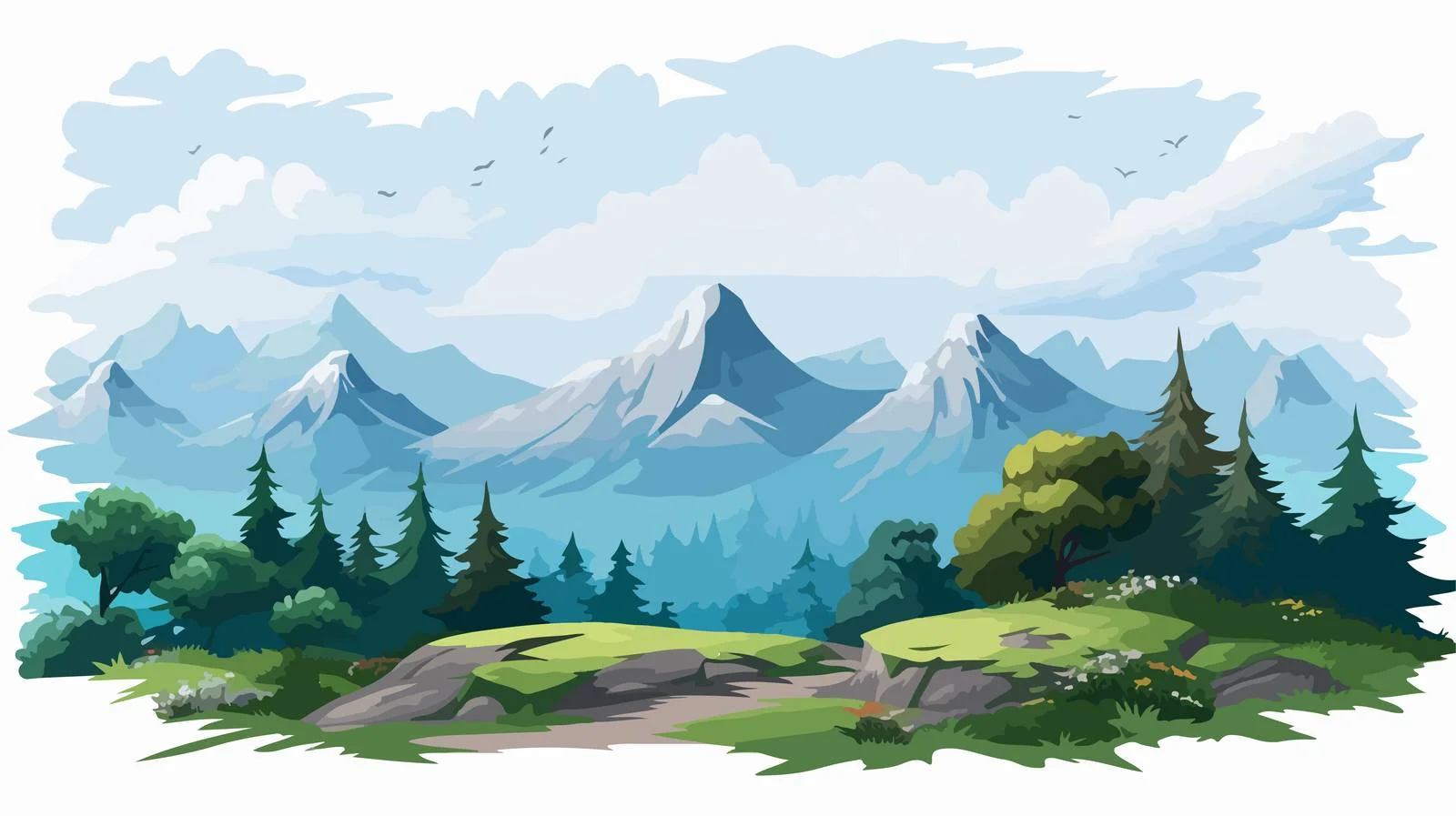 Serene Mountain Landscape Stock Image — free download from Dotvec