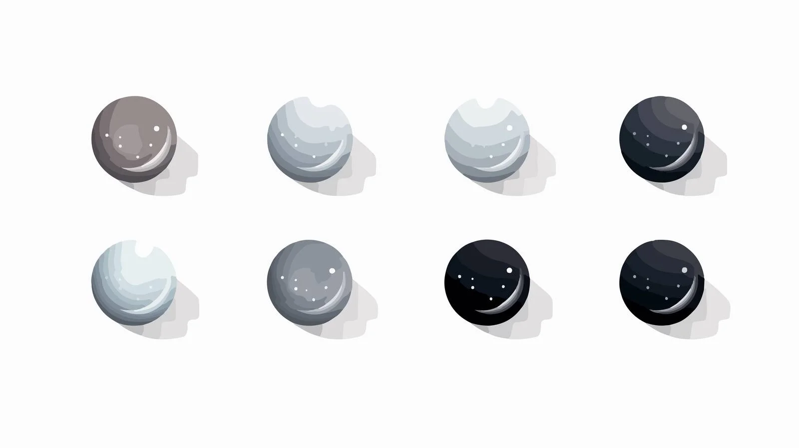 Lunar Eclipse Phases Icon Vector Illustration — free download from Dotvec