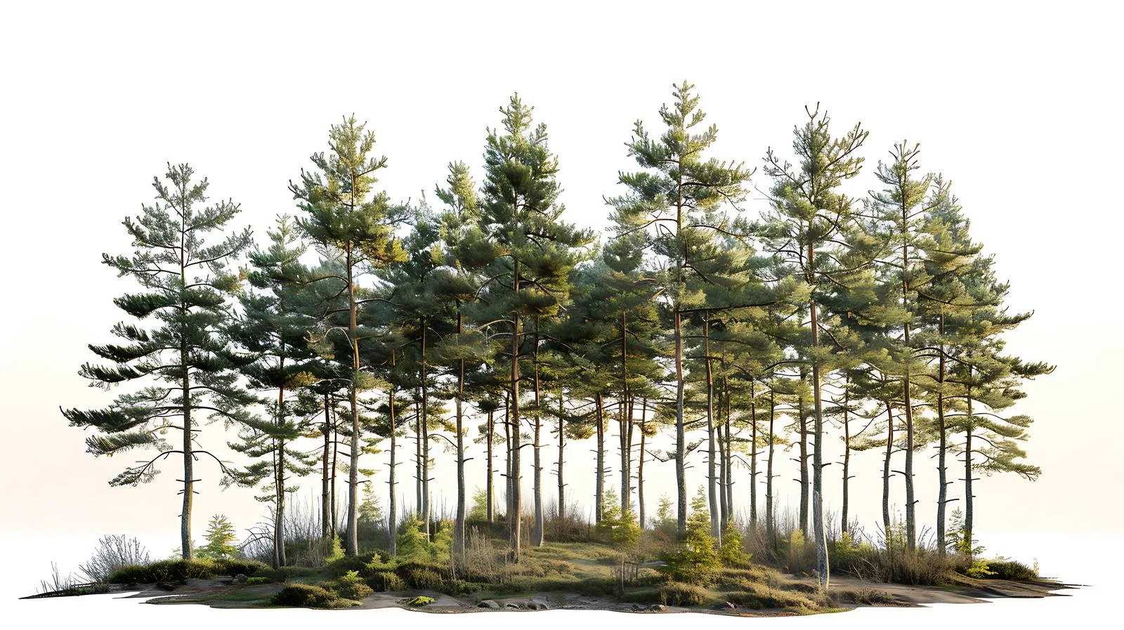 Sunlight filtering through pine trees in Northern Minnesota — free download from Dotvec