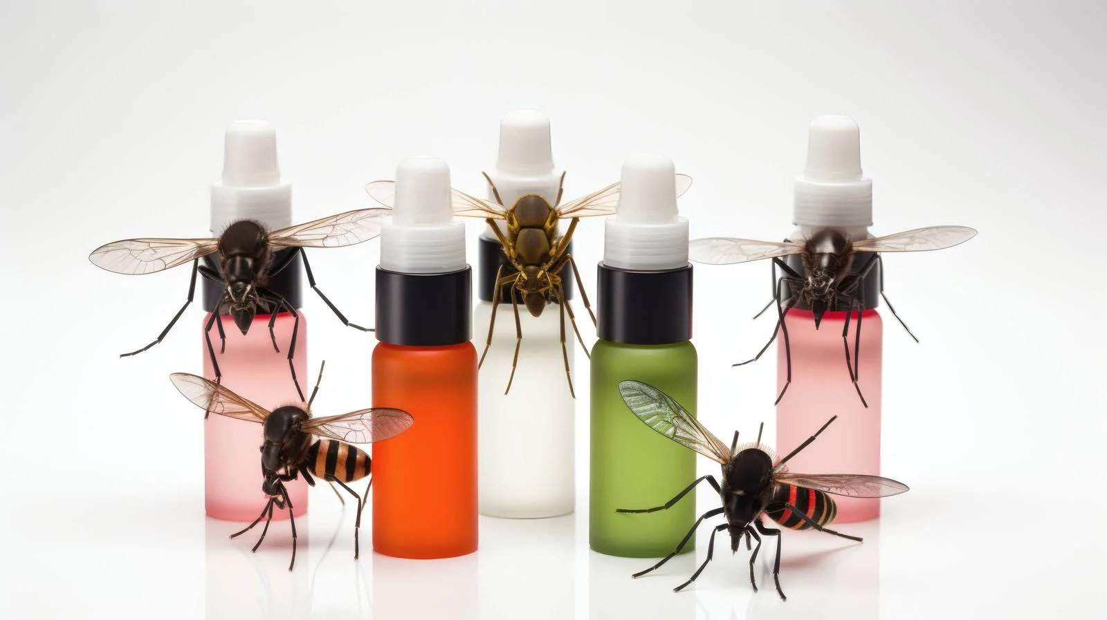Effective Mosquito Repellents on White Background — free download from Dotvec