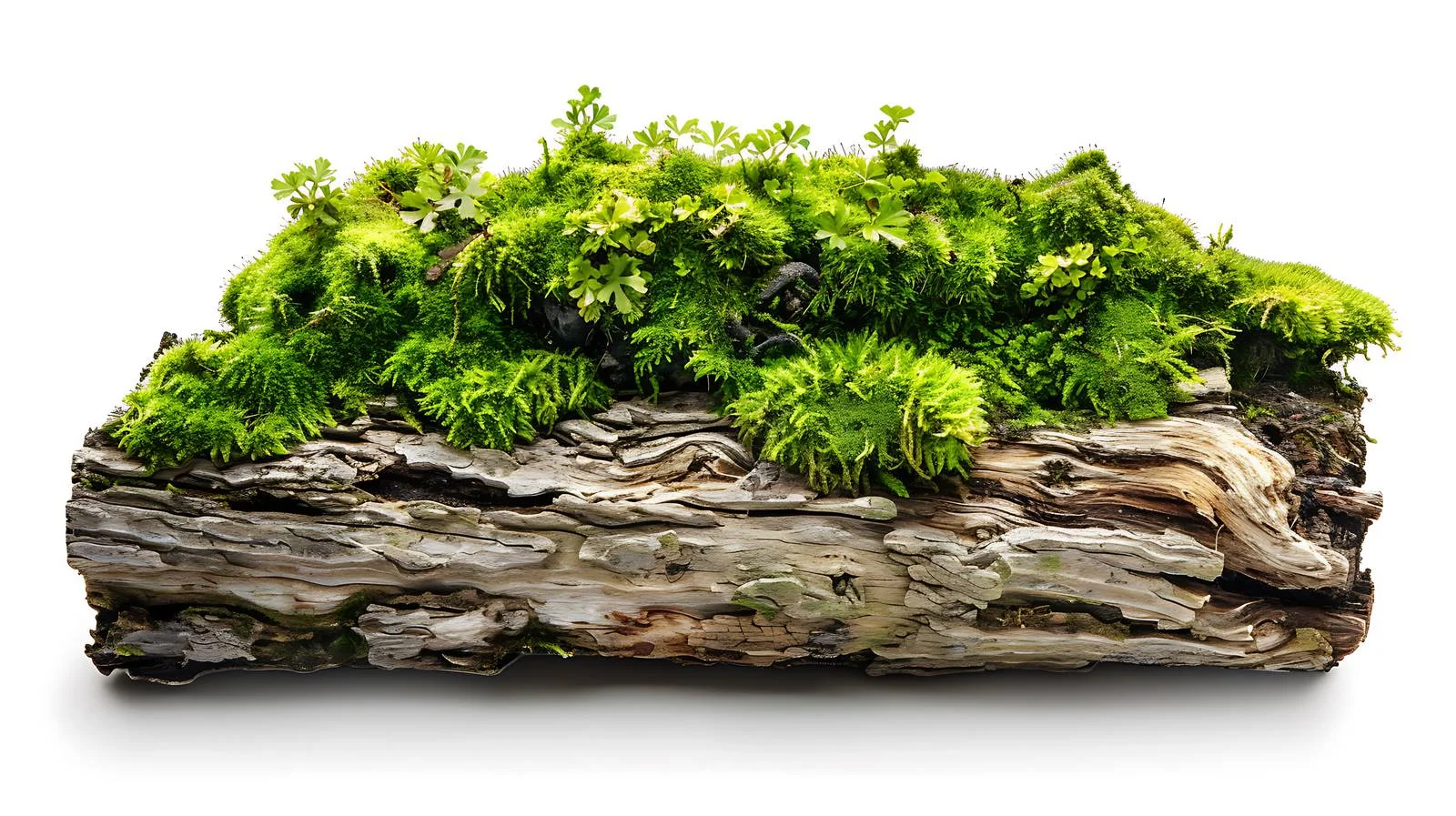 Serene Moss-Covered Log Amid Lush Foliage — free download from Dotvec