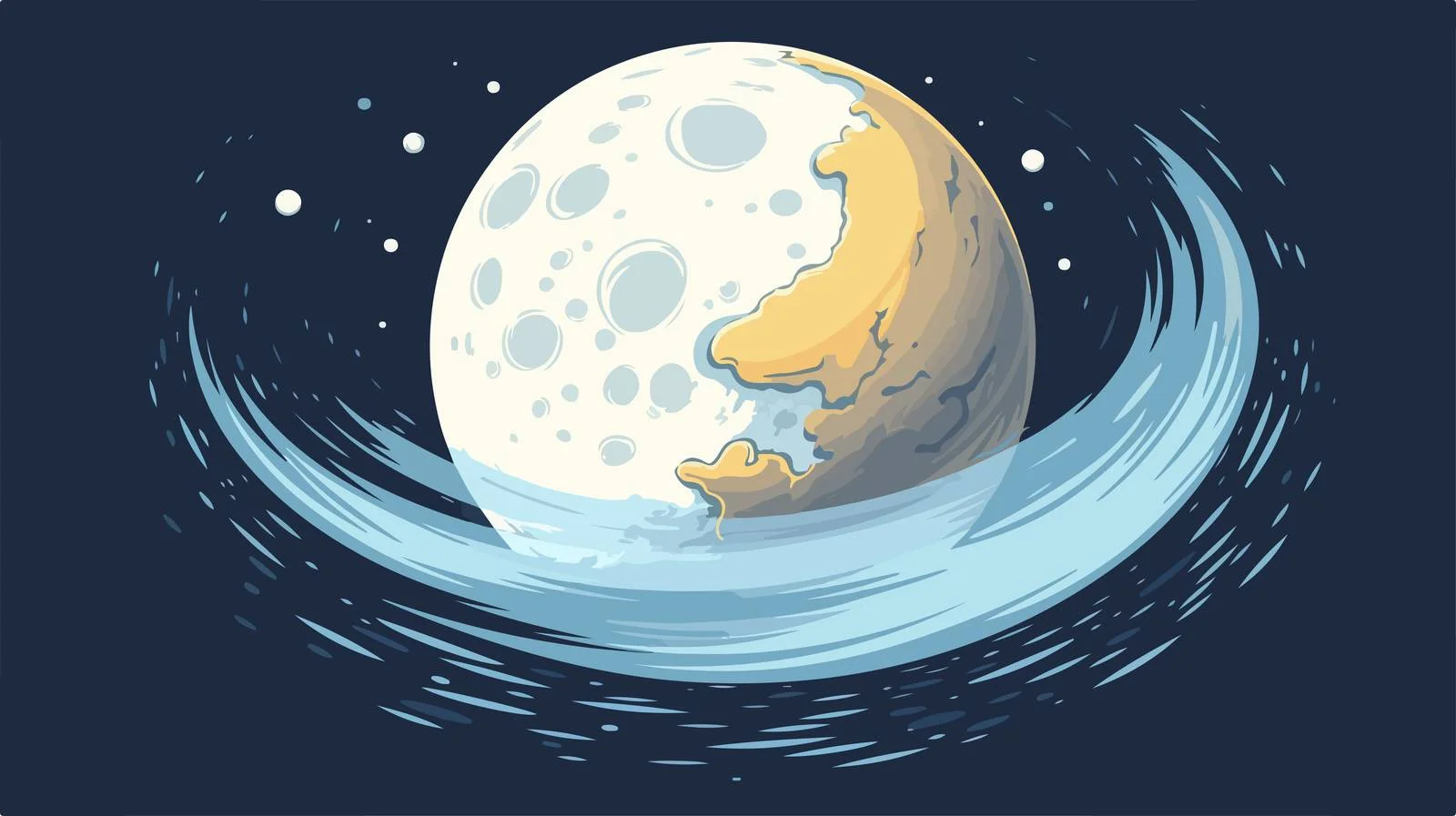 Moon Motion Vector Revolves Illustration – free rotation image from Dotvec