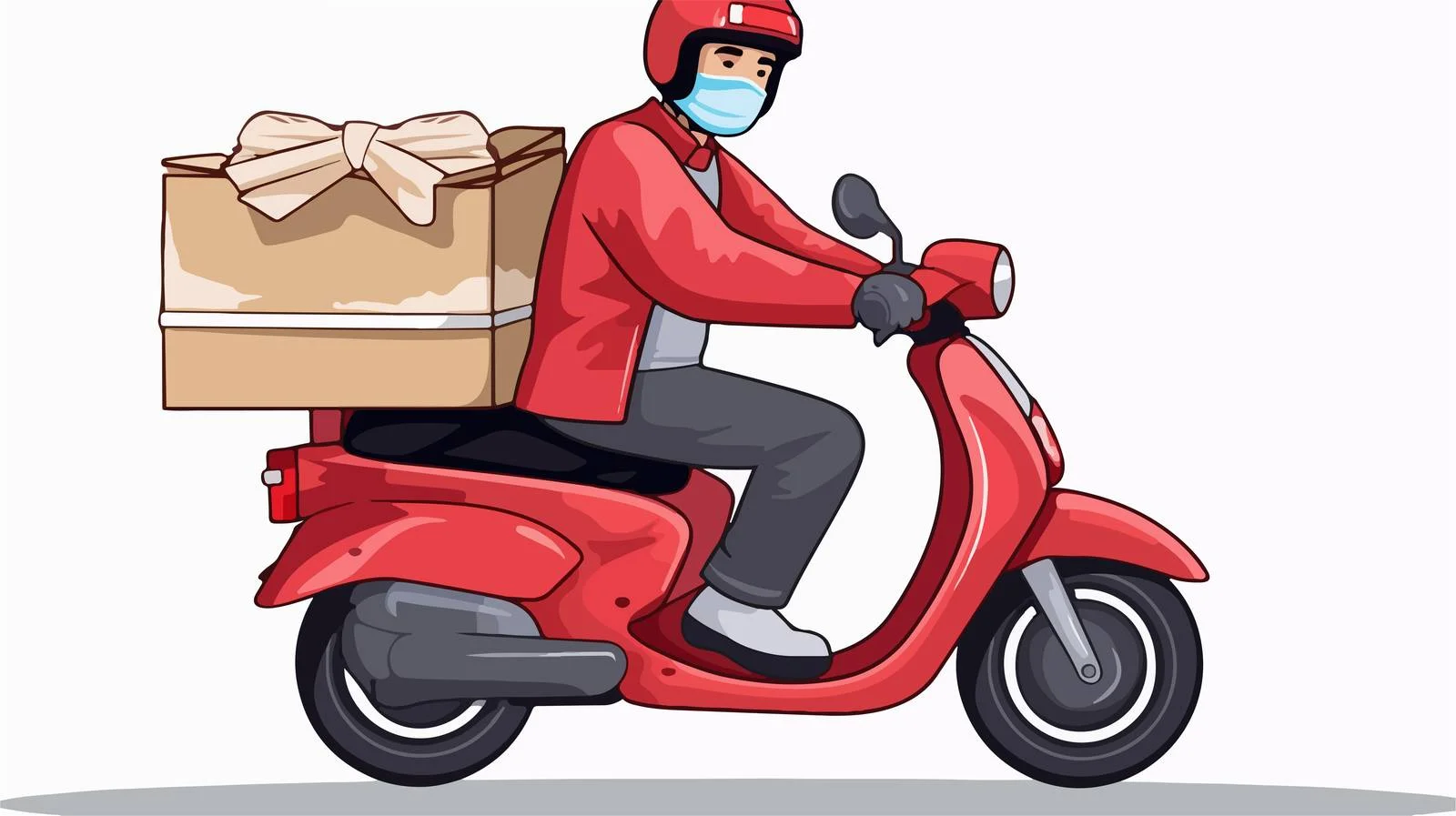Efficient Motorbike Food Delivery Service — free download from Dotvec