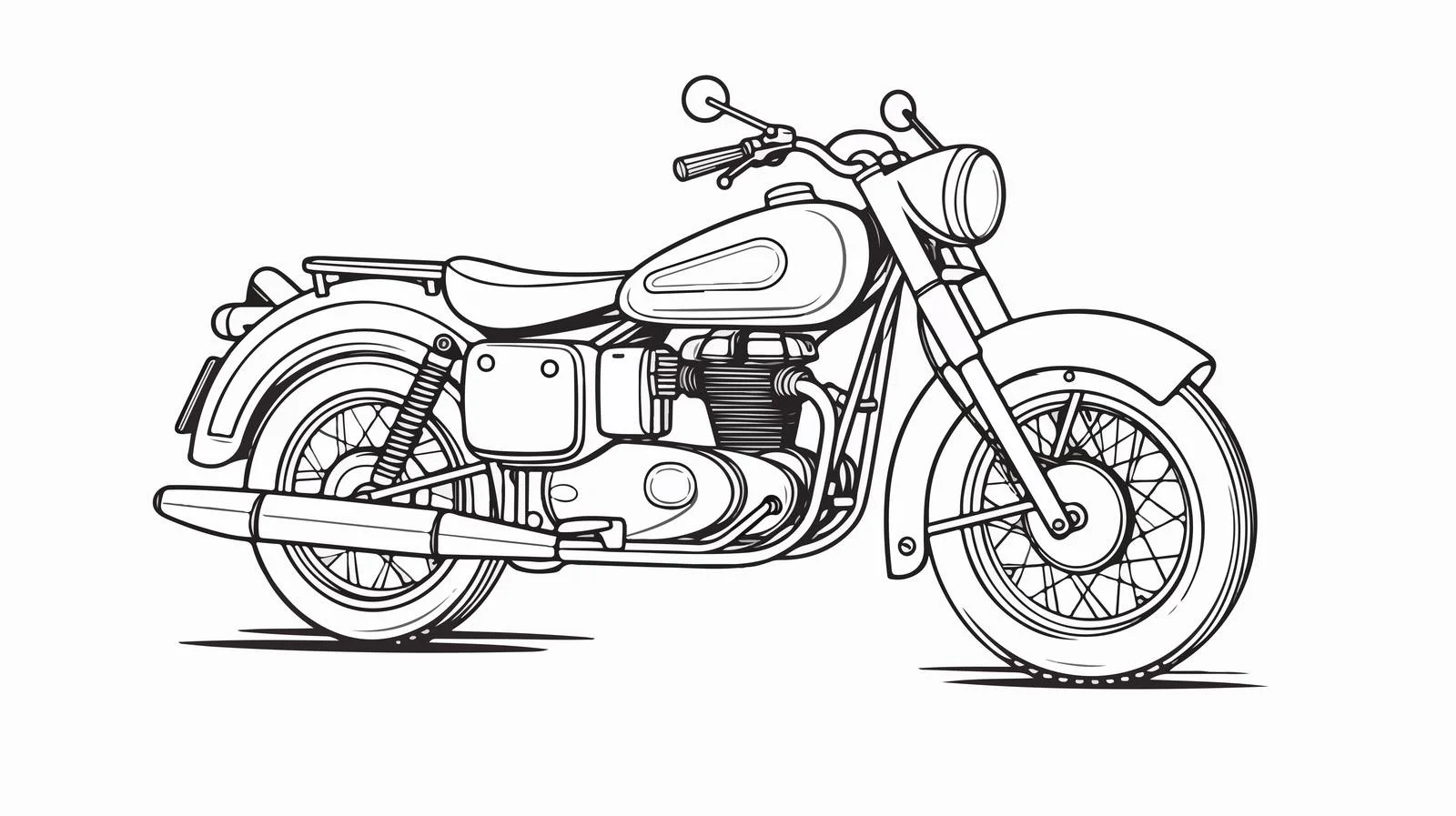 Vintage Motorcycle Hand-drawn Sketch Illustration — free download from Dotvec