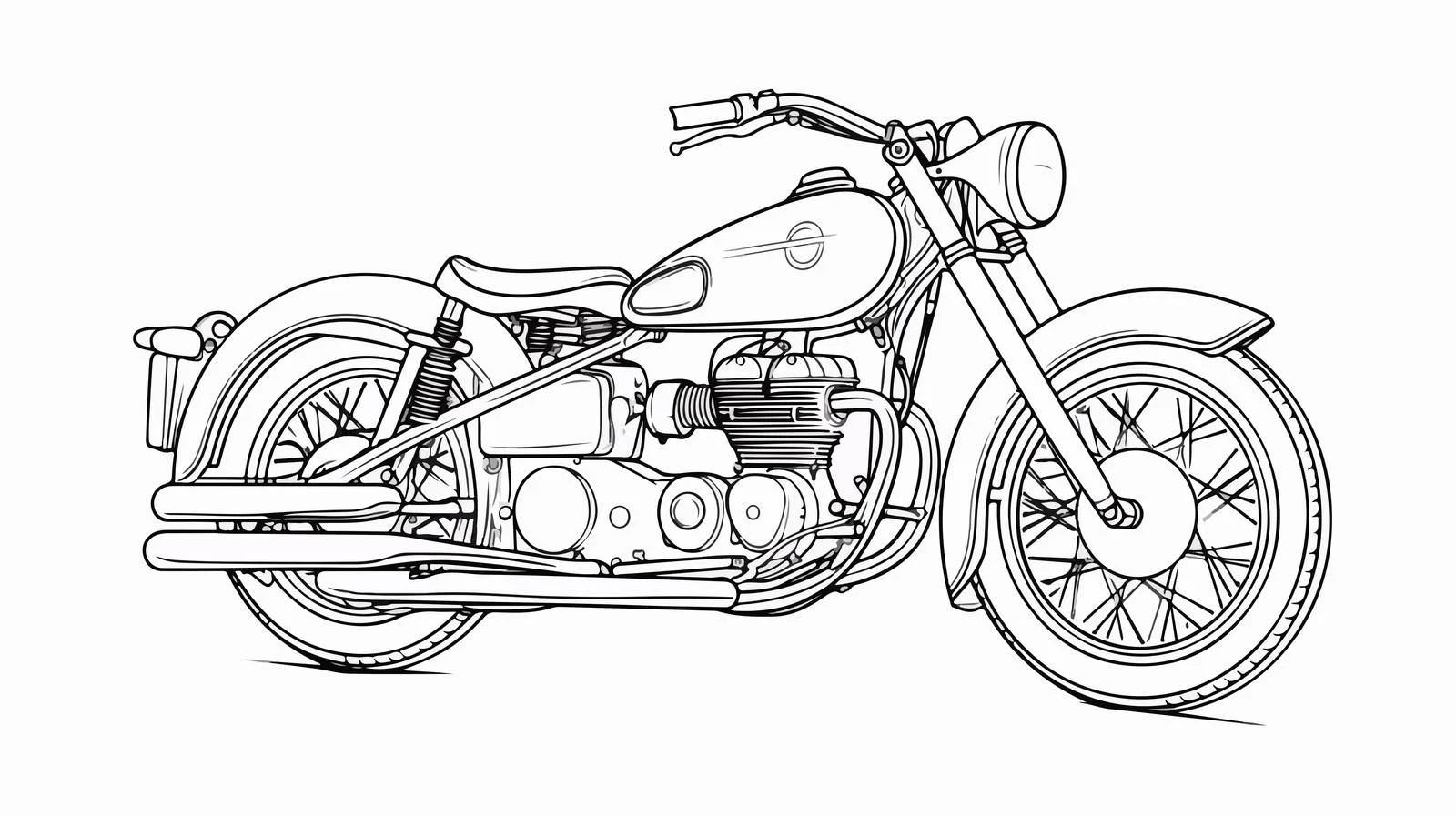 Vintage Motorcycle Sketch Illustration — free download from Dotvec