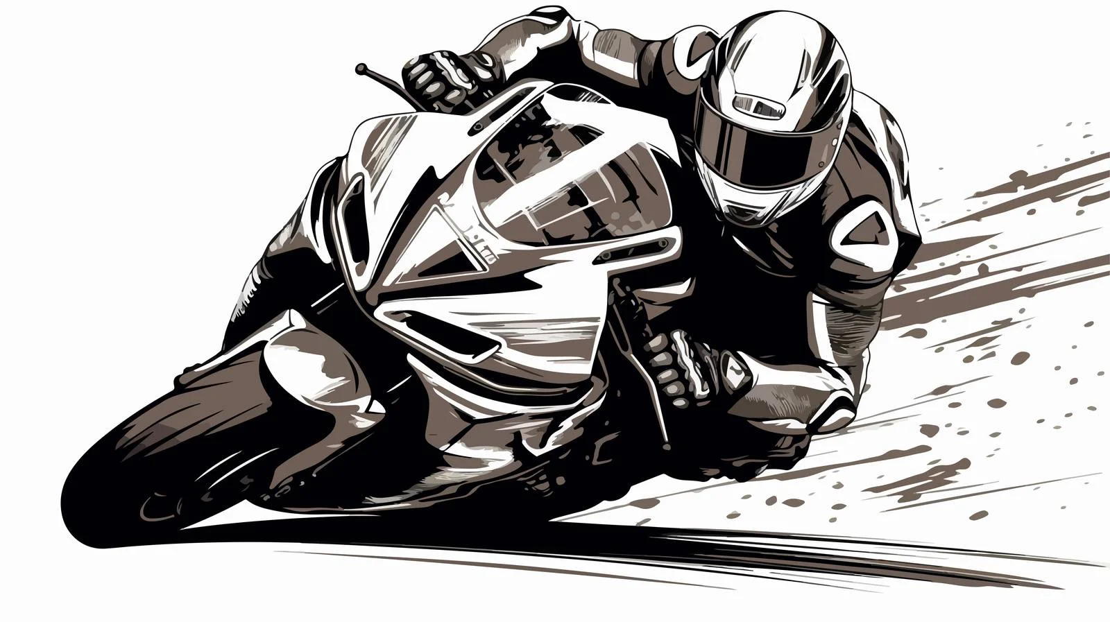 Hand-Drawn Motorcyclist Sketch for Sports Competition — free download from Dotvec