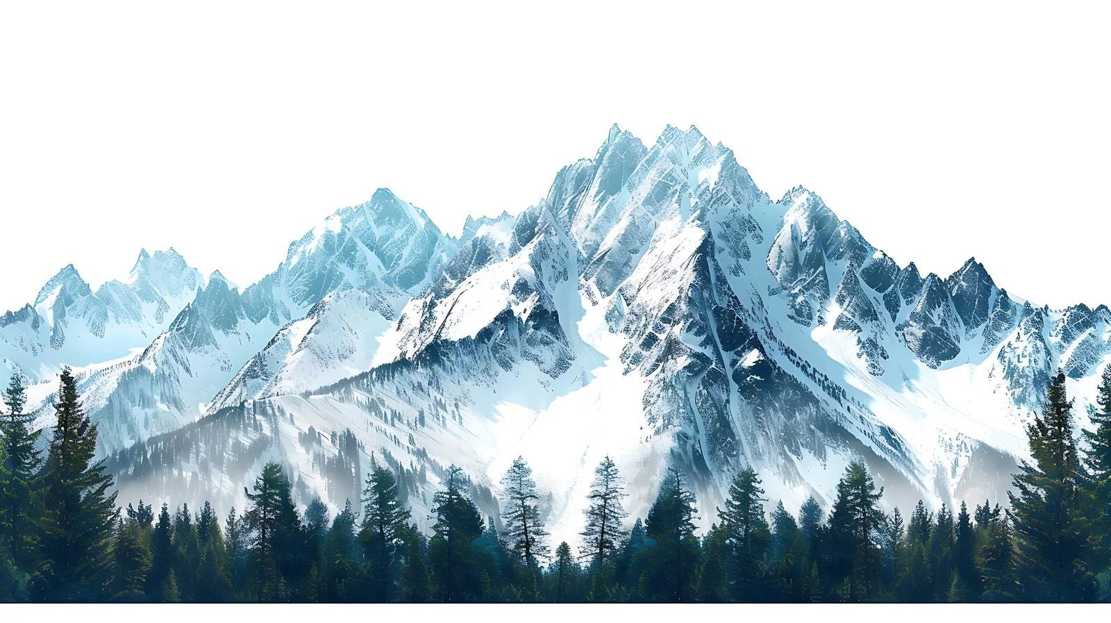 Washington State Snowy Mountain and Pine — free download from Dotvec