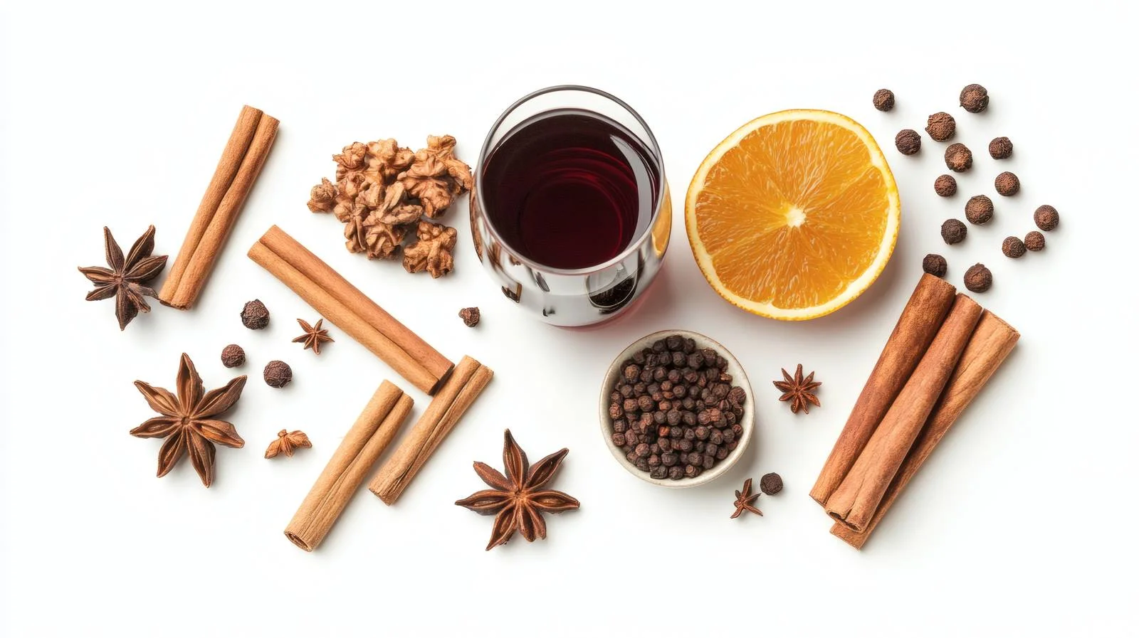 Mulled Wine Components on White Background — free download from Dotvec
