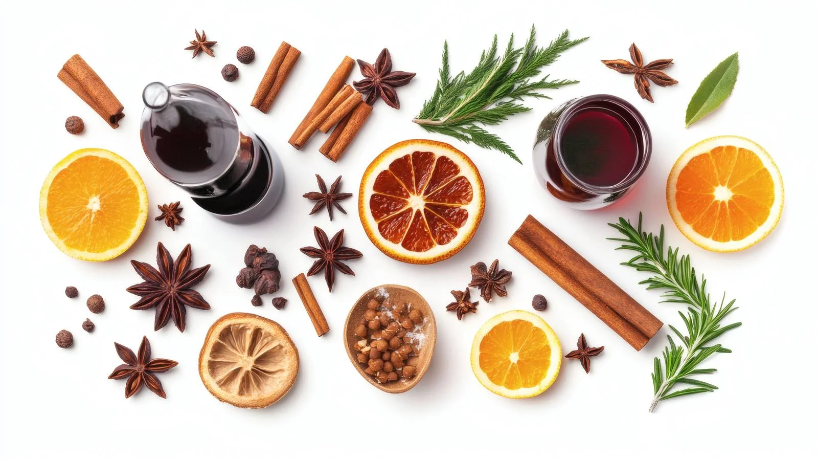 Mulled Wine Components on White Background — free download from Dotvec
