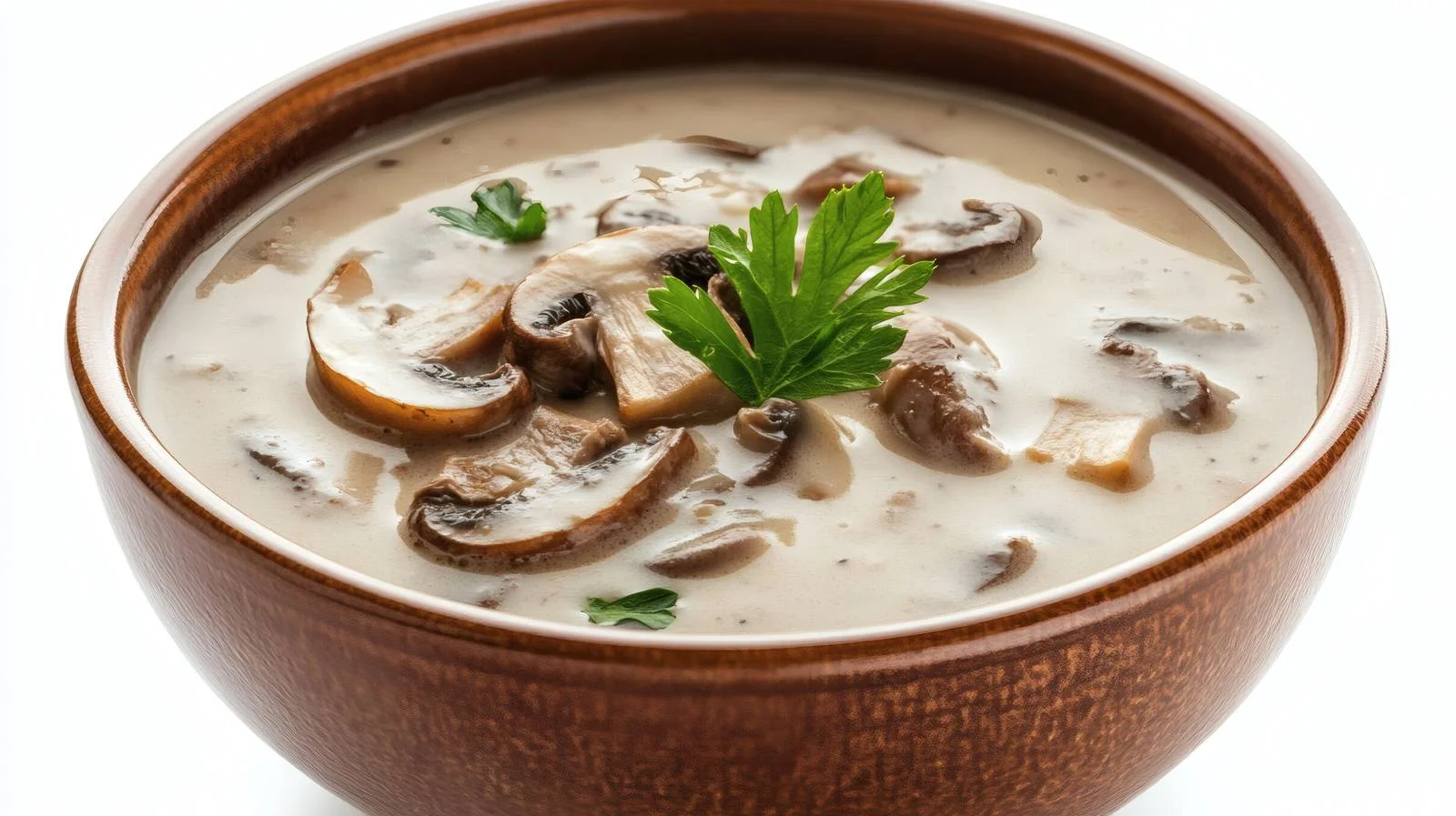 Creamy Mushroom Soup on White Background — free download from Dotvec