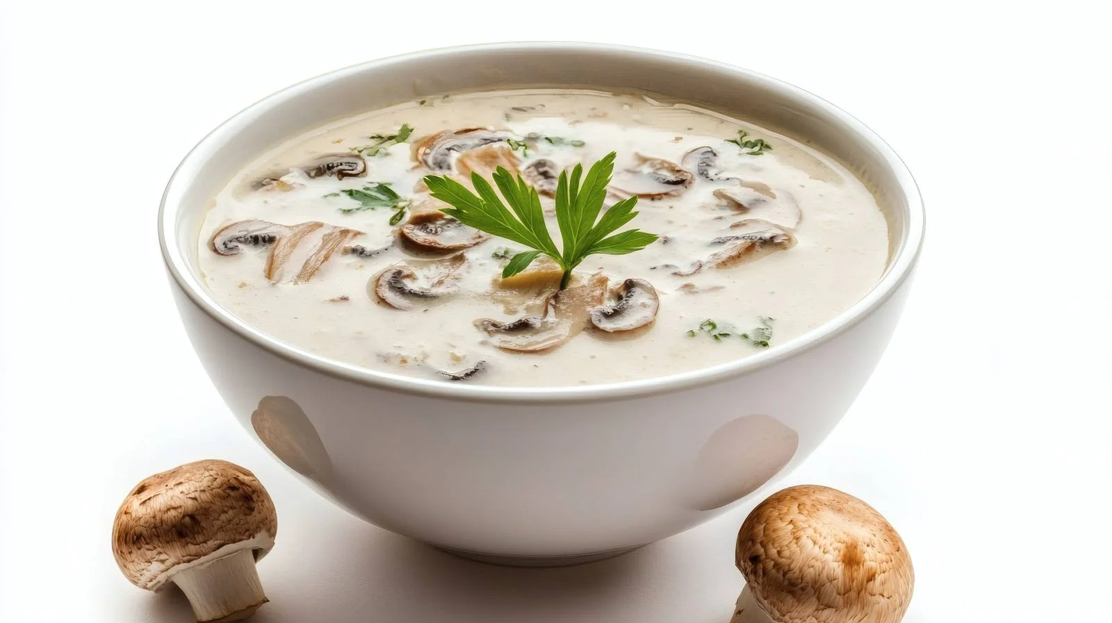 Creamy Mushroom Soup on White Background — free download from Dotvec