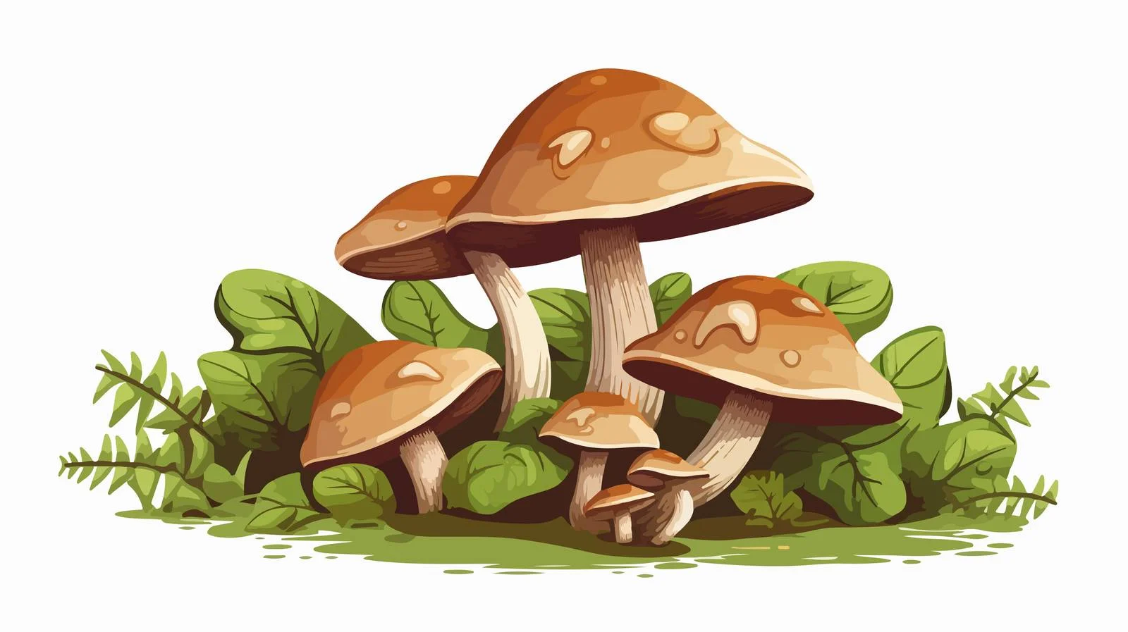 Mushroom Cooking Ingredients Vector Illustration — free download from Dotvec