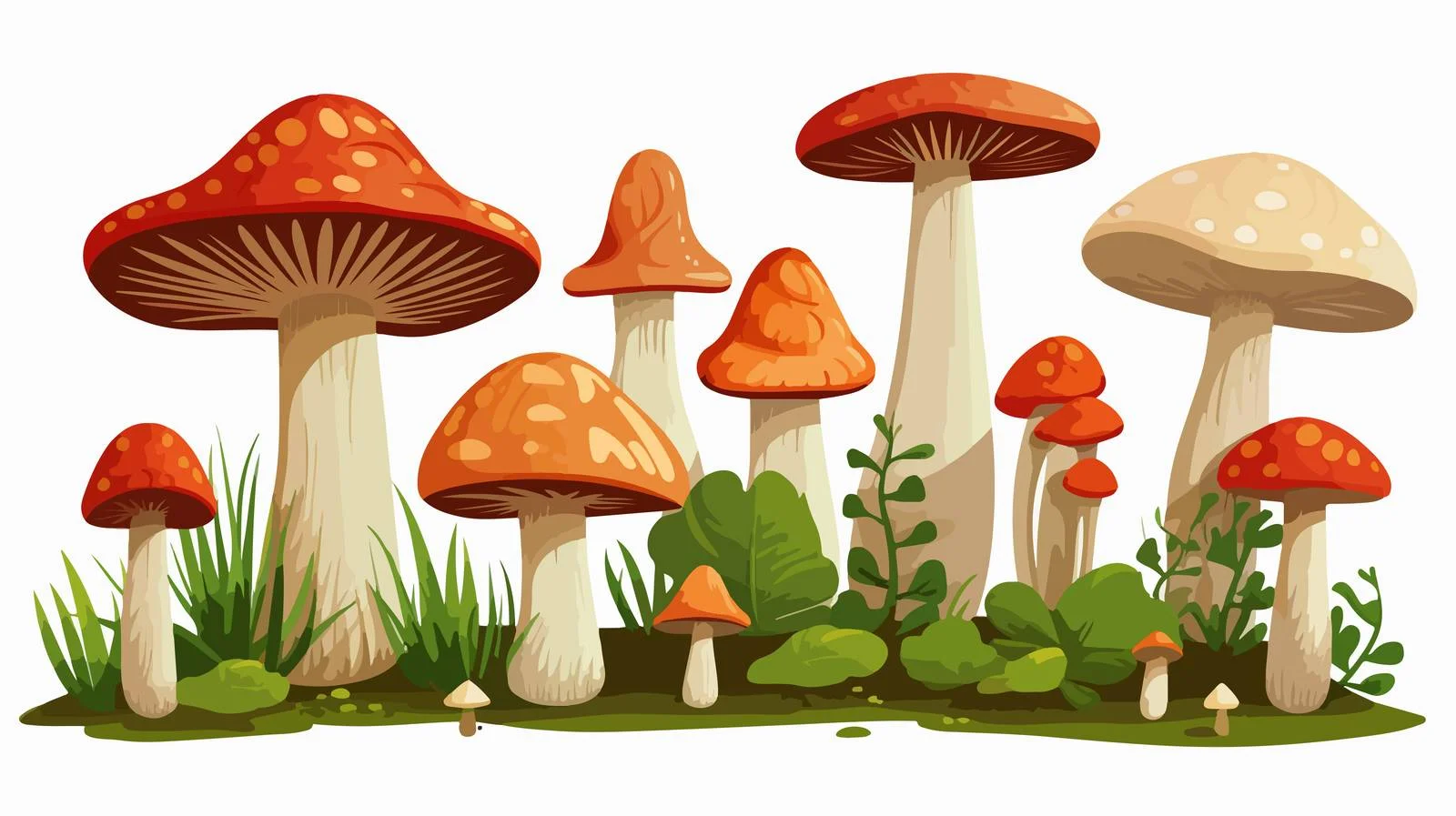 Mushroom Cooking Ingredients Vector Illustration — free download from Dotvec