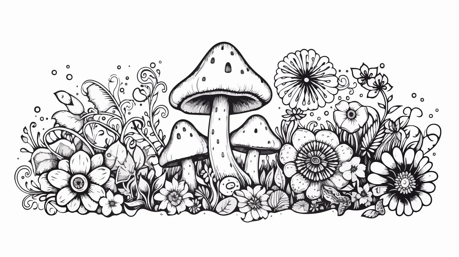Whimsical Forest Scene Art — free download from Dotvec