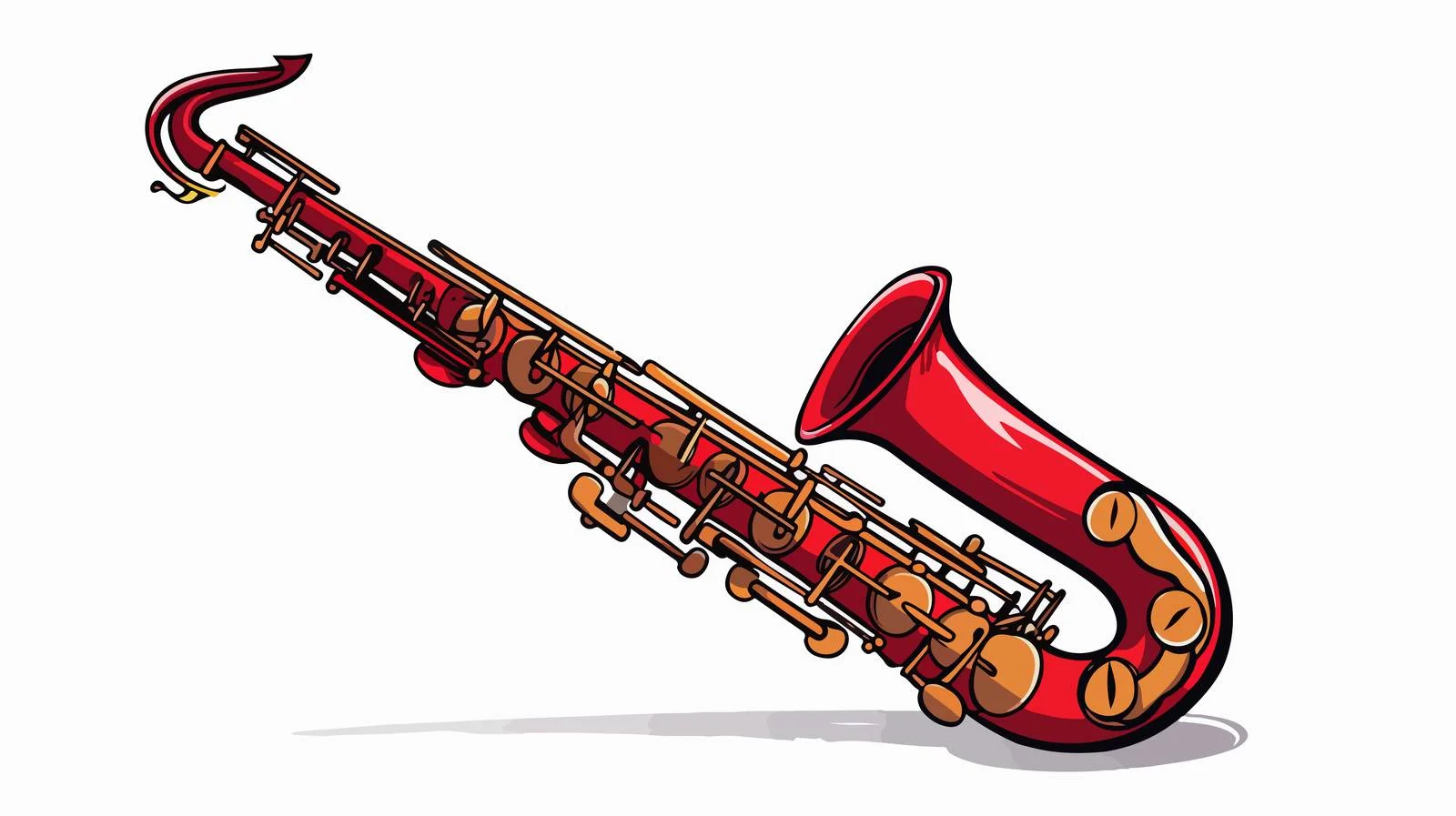 Retro Saxophone Comic Sketch — free download from Dotvec