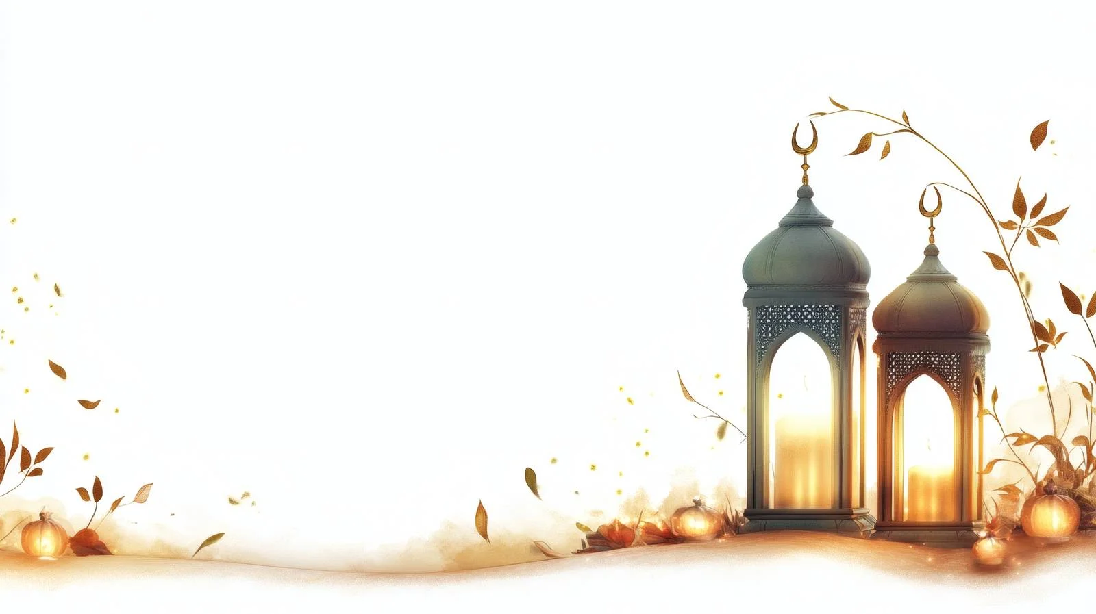 Elegant Muslim Ramadan Kareem on White Background — free download from Dotvec