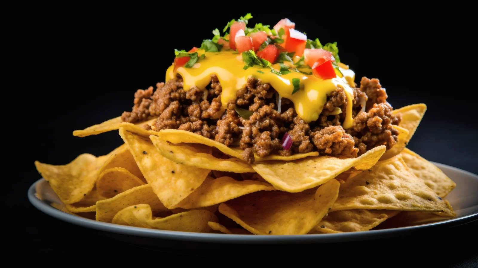 Savory Nachos with Beef on White Background — free download from Dotvec