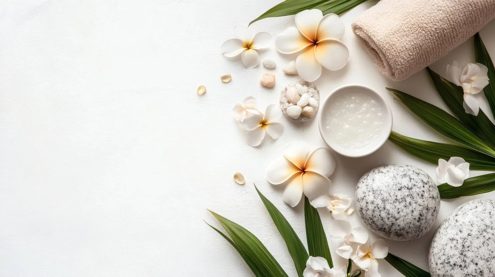 Tranquil Spa Background on White Isolation — free download from Dotvec