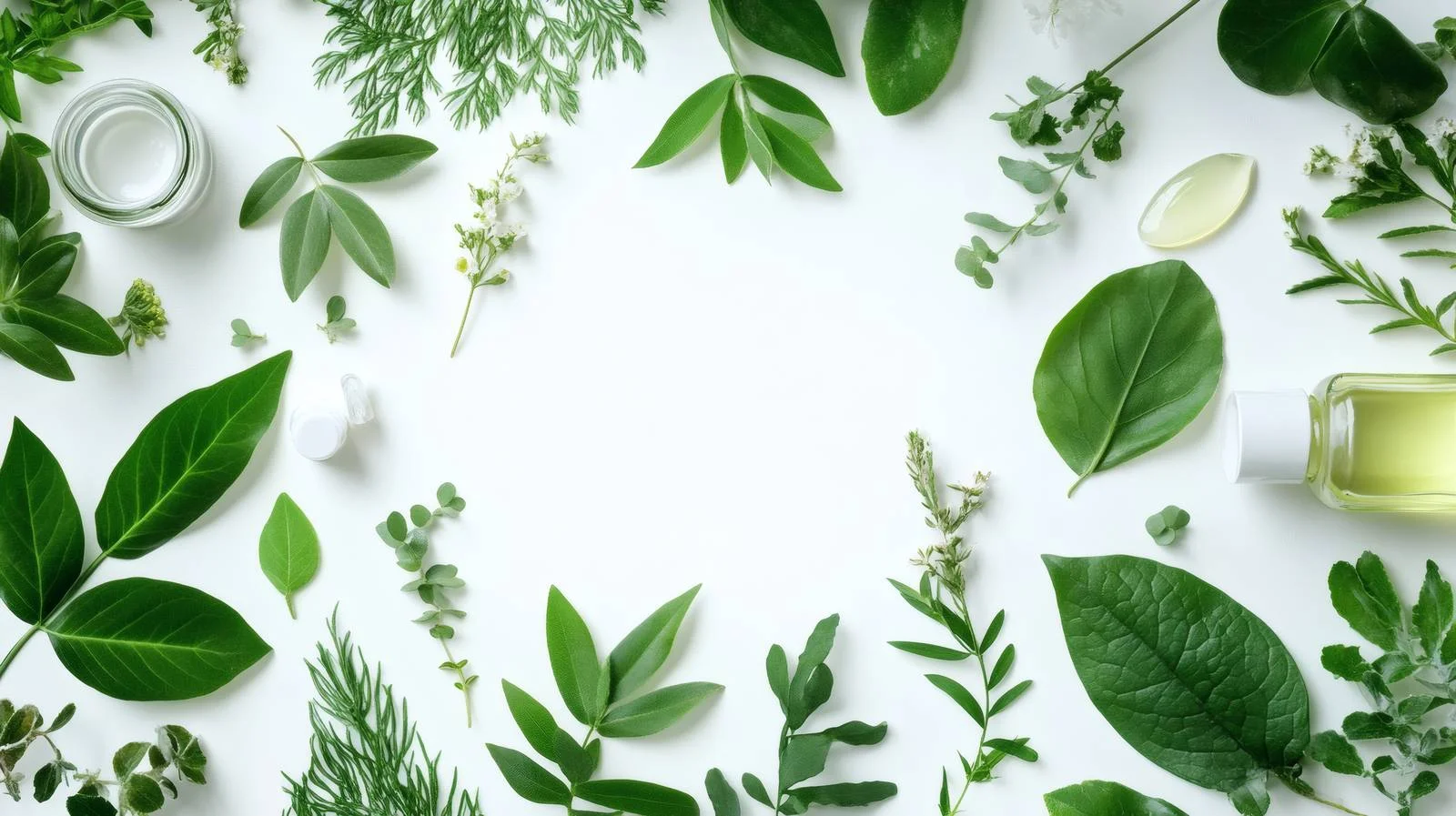 Botanical Skincare with White Background — free download from Dotvec