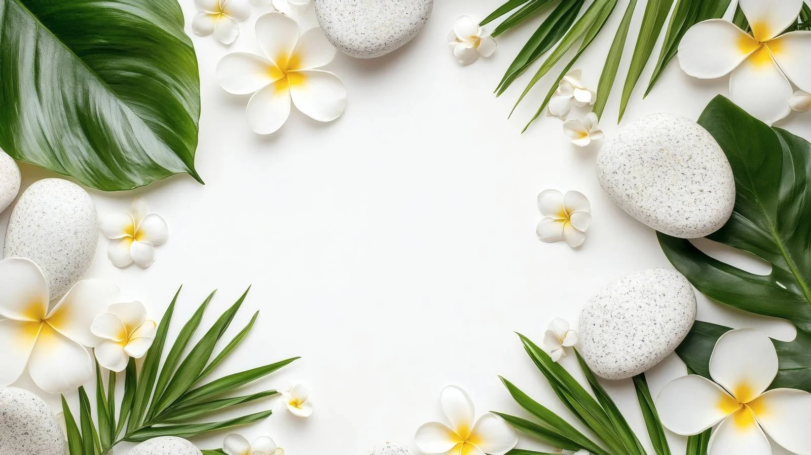 Tranquil Natural Spa Setting on White Background — free download from Dotvec