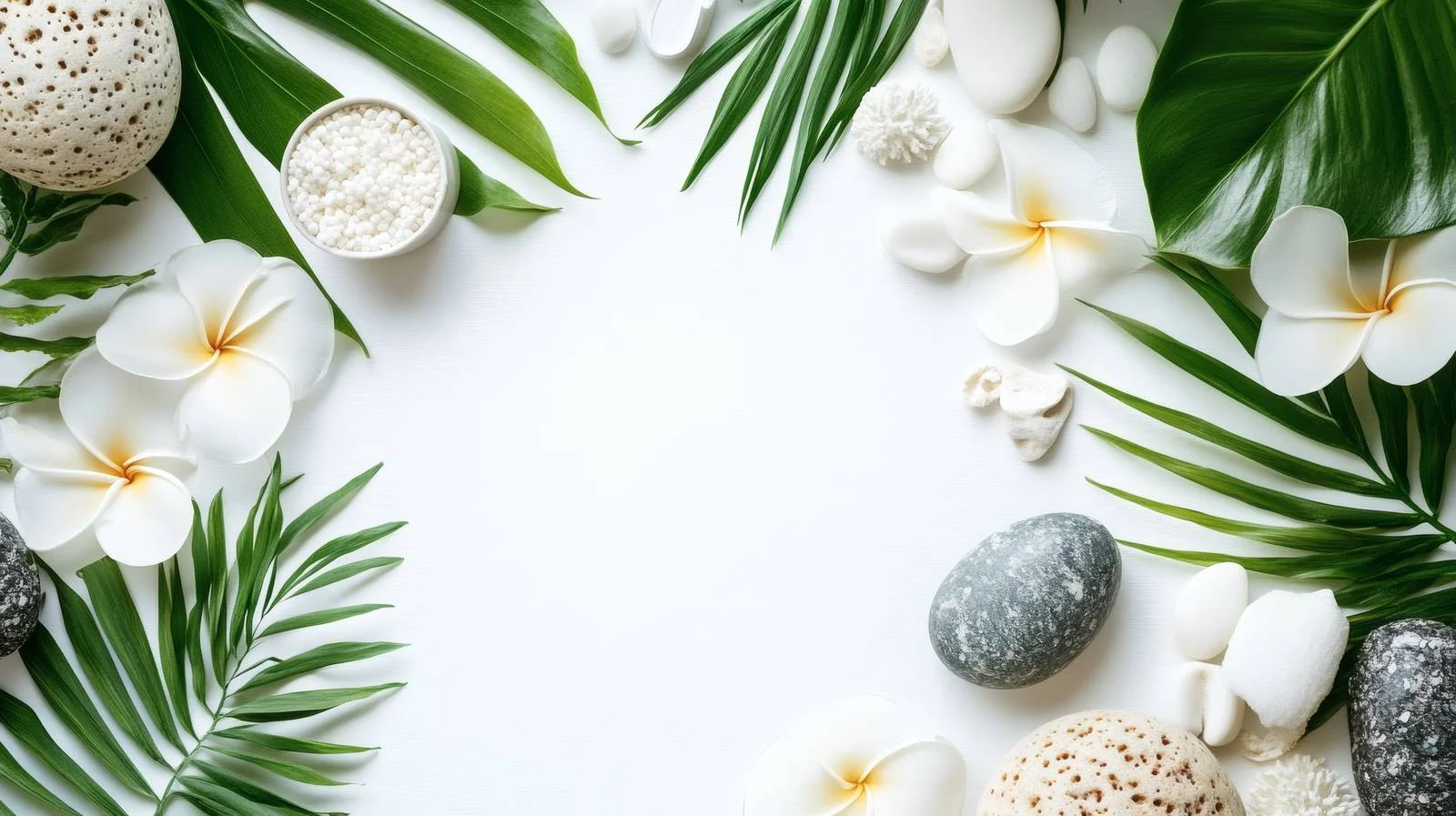 Tranquil Spa Setting on White Background — free download from Dotvec