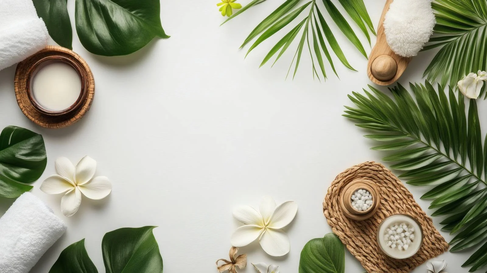 Tranquil Natural Spa Setting on White — free download from Dotvec