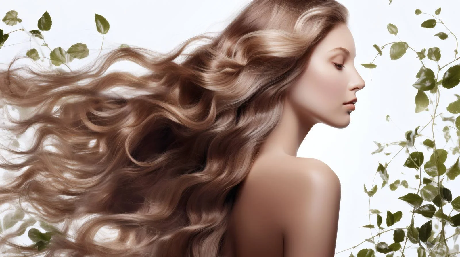 Pure Natural Hair Care on White Background — free download from Dotvec