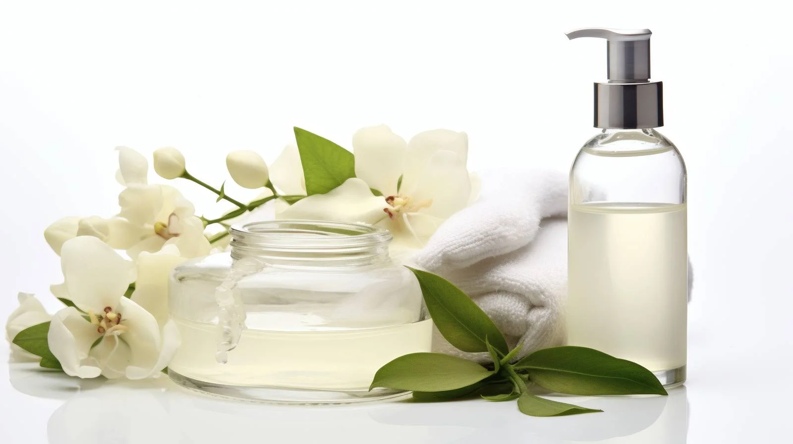 Organic Skincare Products on White Background — free download from Dotvec