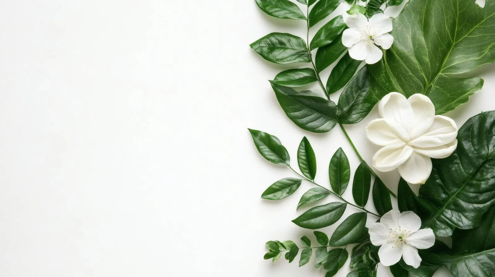 Organic Beauty Products with Green Leaves — free download from Dotvec