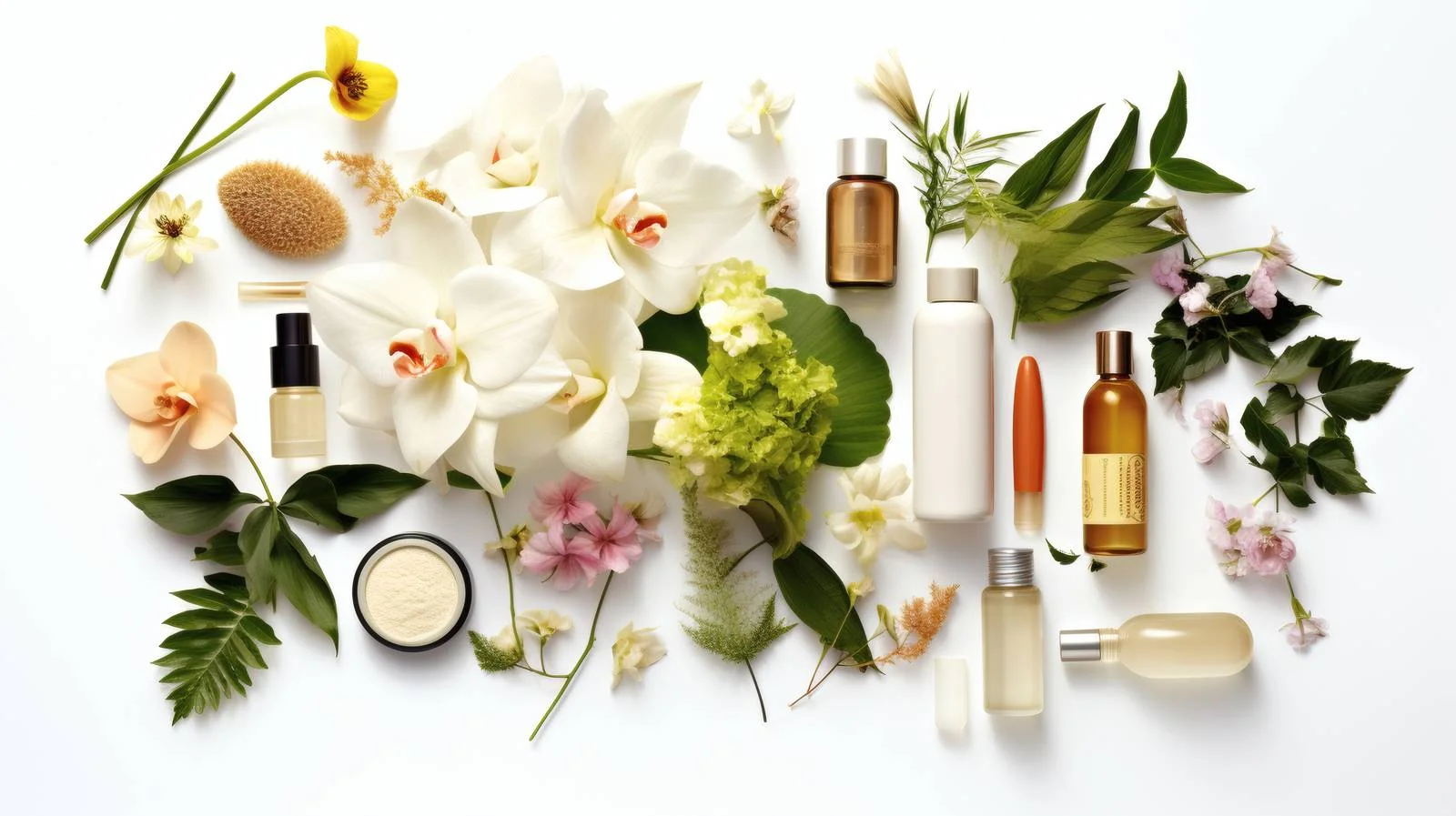 Organic Beauty Products on White Background — free download from Dotvec