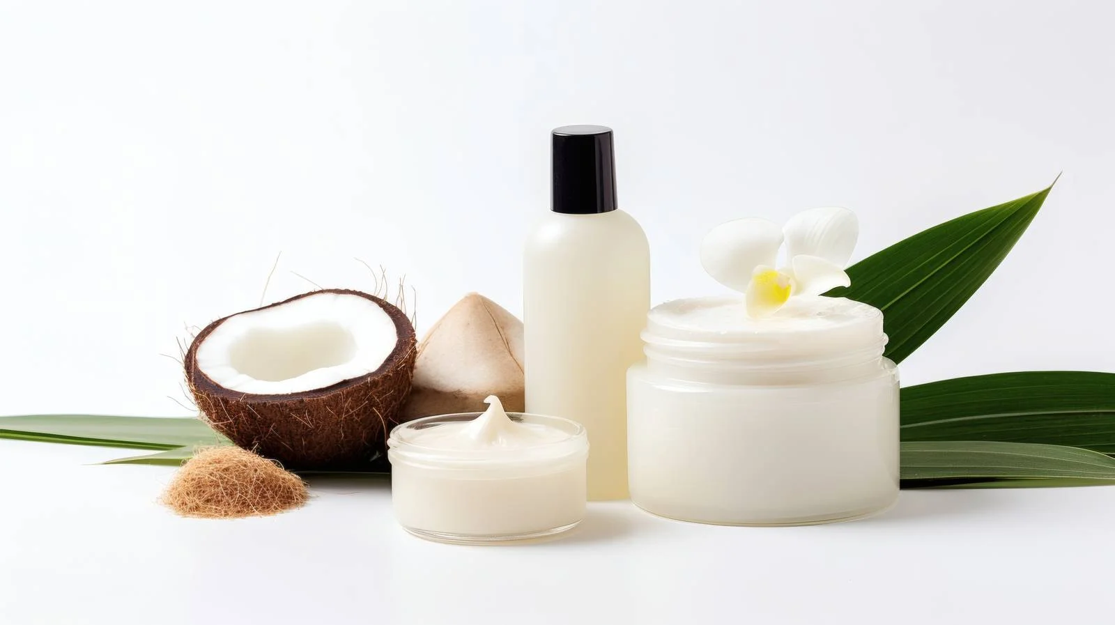 Organic Skincare Products on White Background — free download from Dotvec