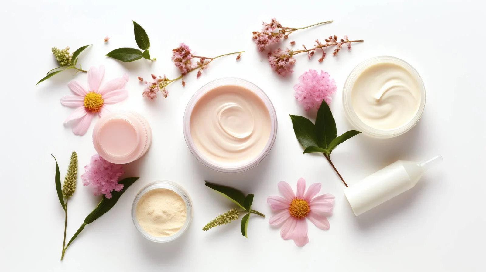 Organic Beauty Products White Background — free download from Dotvec