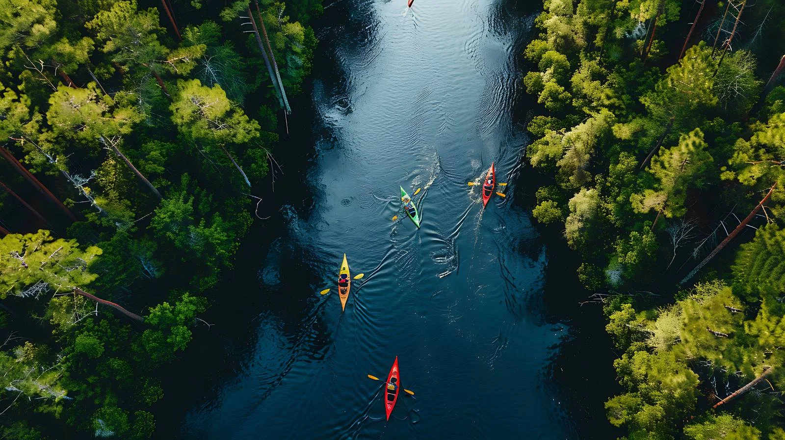 Tranquil River Scene in Dense Forest — free download from Dotvec