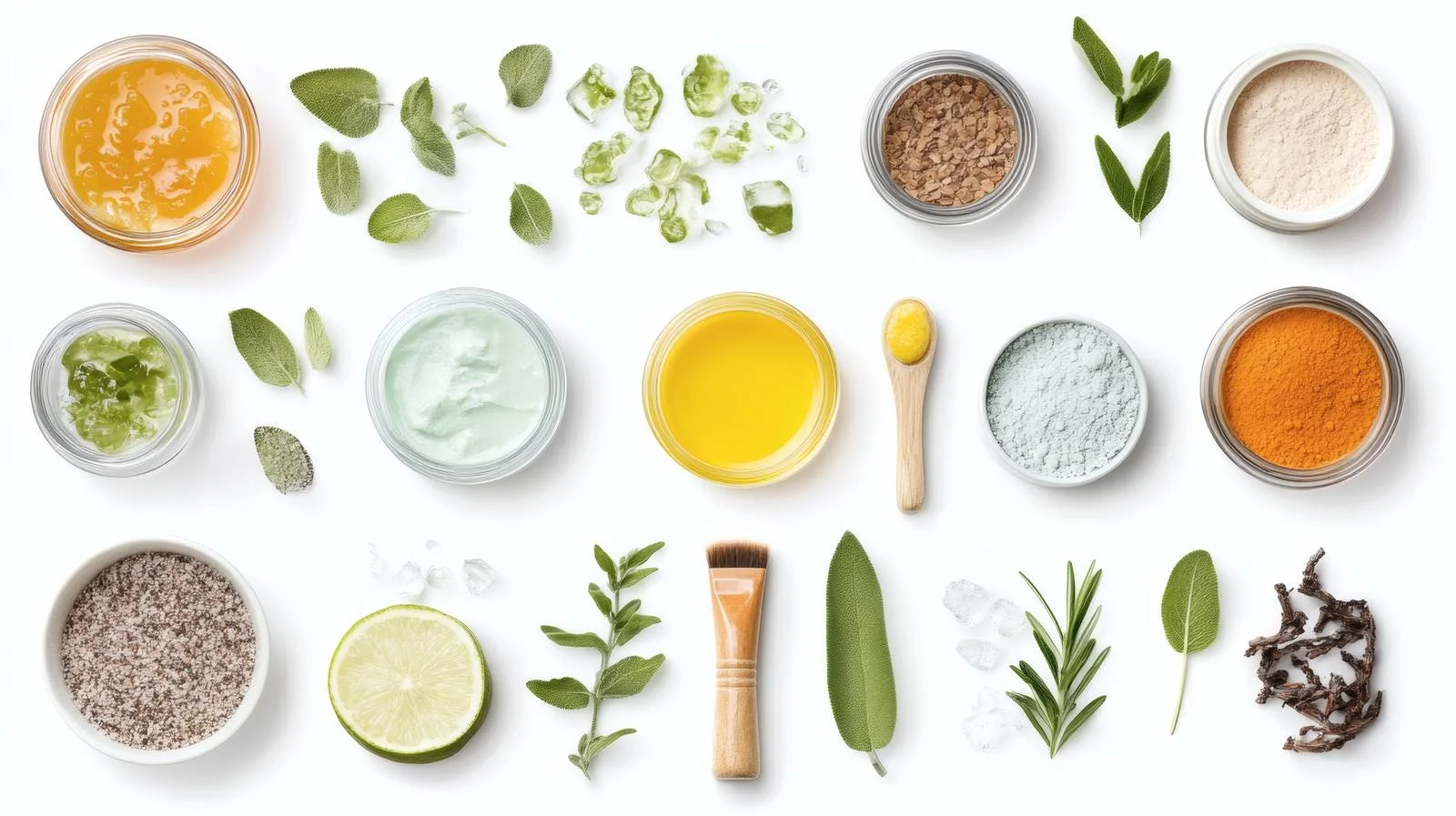 Luxurious Natural Skincare Composition on White — free download from Dotvec