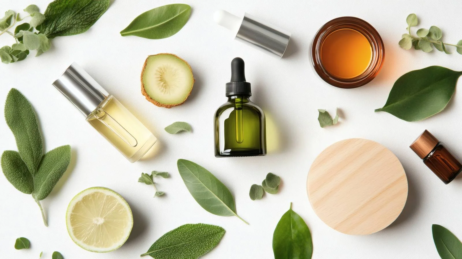 Organic Skin Care Products on White Background — free download from Dotvec