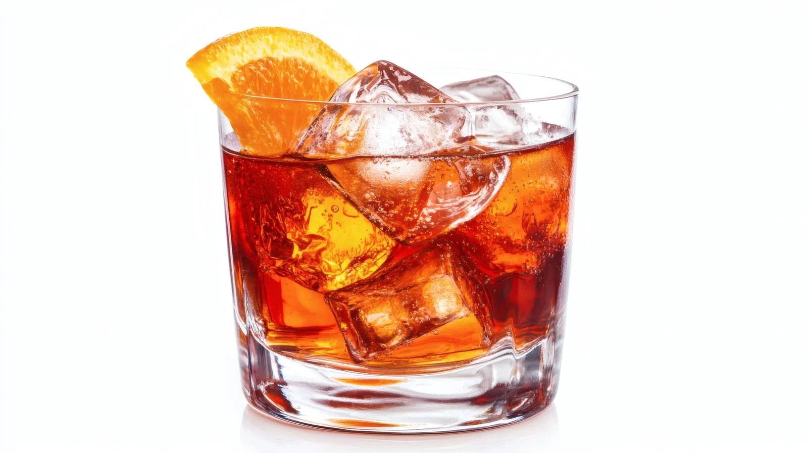 Classic Negroni Cocktail on White Background — free download from Dotvec