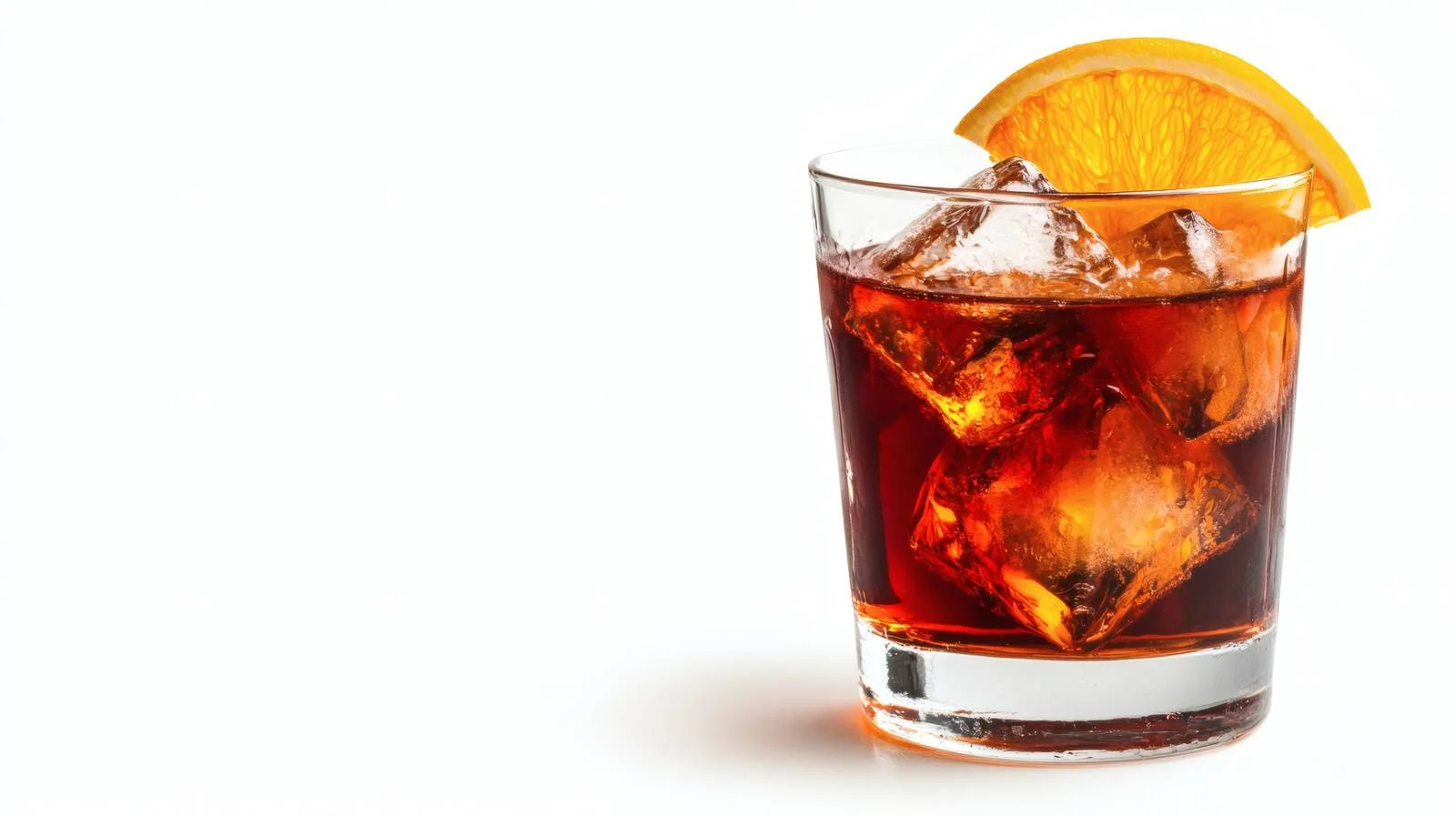 Classic Negroni Cocktail on White Background — free download from Dotvec